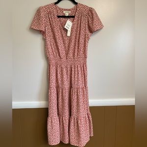 NWT Monteau floral midi dress
